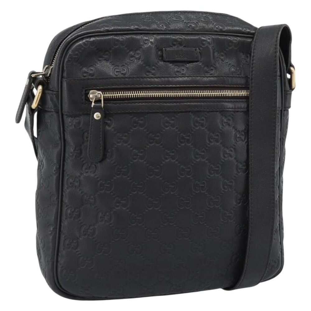 Gucci Front Zip Messenger Guccissima Leather Medium